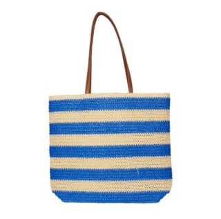 Bolso tote tejido de paja por 13,20€.