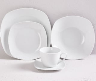 Vajilla Attimo cuadrada de porcelana de 30 piezas por $39.890