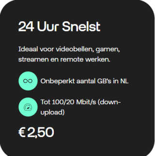 Onbeperkt prepaid internet bij Odido voor €2,50 per dag