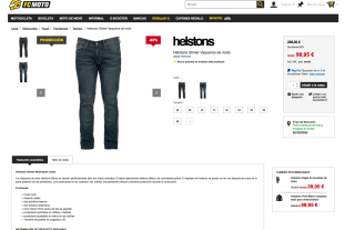 Vaquero Helstons Slimer Pantalón Moto por 99,95€