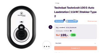 TECHNIVOLT 100 11 kW socket Typ 2 voor €199 bij Ibood