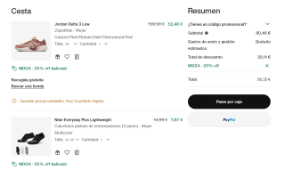 25% EXTRA descuento al comprar 2 productos en Nike