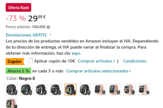 Reloj Inteligente 1,85" con Llamadas Bluetooth por 19,99€