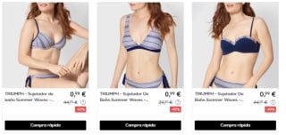 Sujetadores y braguitas de marca desde solo 0,99€ y ropa desde 1,99€
