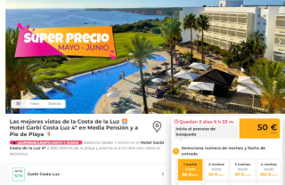 Mayo y Junio Conil de la Frontera por 50€ la noche hotel 4 estrellas
