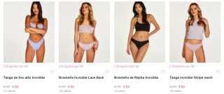 Precios muy buenos en Hunkemoller sujetadores desde 5€ y más cosas desde 2€