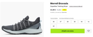 Zapatillas Trekking Mujer Merrell Bravada por 44.99€