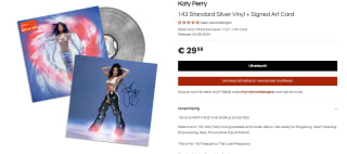 Katy Perry 143 Standard Silver Vinyl + Signed Art Card voor €29,99 bij Platenzaak