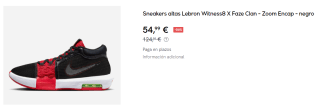 Botines de Basket de Hombre Nike Lebron Witness 8 por 54.99€