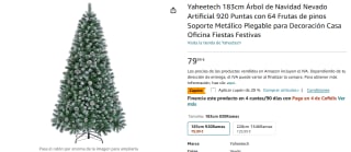 Árbol de Navidad Artificial de 1,83cm con 920 puntas, 64 piñas, Soporte Metálico por 63,99€