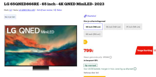 LG 65QNED866RE Qned-led 65" inch 100Hz 2023 serie voor €799 bij Bol