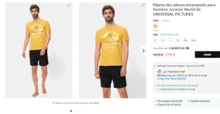 Pijama Dos Piezas Spiderman por 7,99€ también de Jurassic World y Marvel