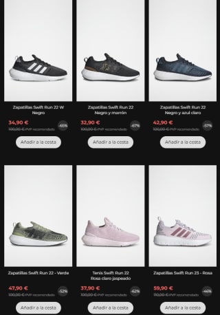 Rebajas hasta 70% descuento ropa y calzado Adidas