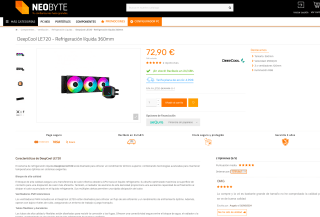 DeepCool LE720 Refrigeración líquida 360mm por solo 72,90€