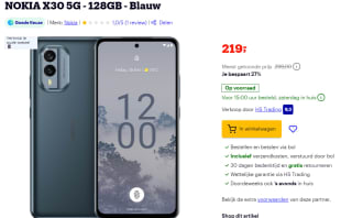 Nokia X30, 6GB ram, 128GB opslag Blauw voor €219 bij Bol