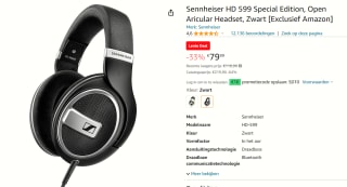 Sennheiser HD 599 Special Edition, Open Aricular Headset, Zwart voor €79,99 bij Amazon Belgie