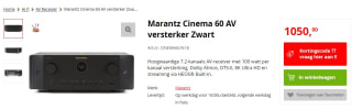 Marantz Cinema 60 AV versterker voor €1050 bij Apollo