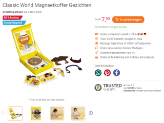 Classic World Magneetkoffer Gezichten voor €7,50 bij lobbes