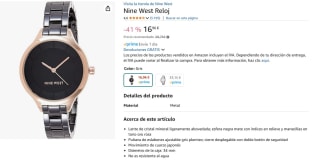 Reloj de Pulsera, Mujer, Nine West NW/2225BKRT por 16,96€