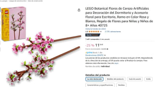 Set LEGO Creator 40725 Flores de Cerezo por 11,24€