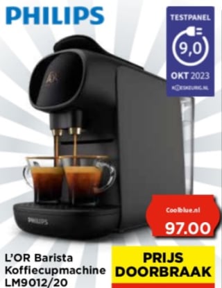 L'OR Barista Kofiecupmachine LM9012/20 + €20 koffietegoed voor €59,99 bij Vomar