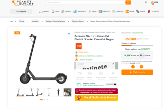 Patinete Eléctrico Xiaomi Mi Electric Scooter Essential Negro por 259€