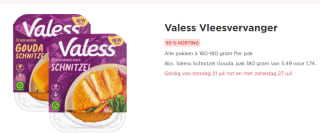 50% korting op Valess Vleesvervanger bij de Plus