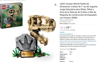 Set LEGO Jurassic World 76964 Fósiles de Dinosaurio: Cráneo de T. rex por 29,91€