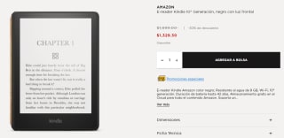 Amazon Kindle 10 Gen a $1,329 en El Palacio de Hierro