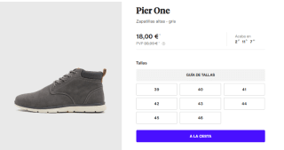 Pier One Zapatillas altas por solo 18€