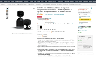 Oferta Prime Blink Mini Pan-Tilt Cámara por solo 48,99€
