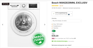 BOSCH WAN2829MNL Serie 4 Exclusiv Wasmachine voor €639 bij Expert