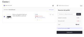 Barbacoa Plegable Portátil InnovaGoods para Carbón BearBQ por 10.99€