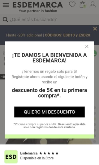 -5€ de Descuento por suscribirnos en Esdemarca.
