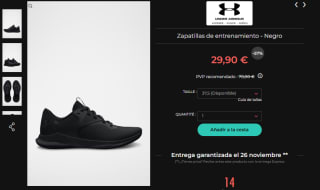 Hasta 70% + 10€ descuento en ropa y calzado Under Armour precios d elocura