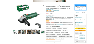 Amoladora Bosch Home And Garden Pequeña Universalgrind 750-115 750W por 36,47€