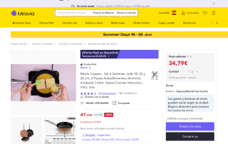 Monix Copper set 3 sartenes por 34,79€