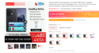 OnePlus 10 Pro White 512GB a $9,289.63 en AliExpress