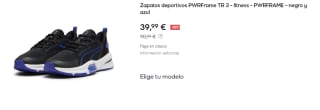 Zapatillas de training Puma PWRFrame TR 3 para hombre por 39.99€