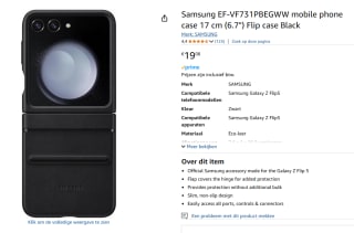 Samsung Galaxy Z Flip5 Flap Vegan Leather Case (Galaxy Z Flip5) voor €19,07 bij Amazon