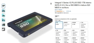 Integral V Series 1TB SATA III 2.5 Disco Duro SSD Interno, hasta 550 MB/S por 38,95€