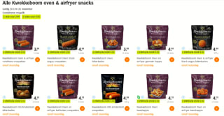Alle Kwekkeboom oven & airfryer snacks 2 voor €5,50 of 1 voor €2,99 bij de AH