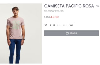Camiseta para Hombre Pacific por 4.95€