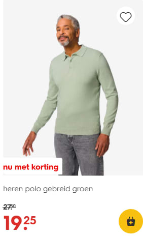 30% korting op gebreide truien, vesten en spencers voor dames en heren bij HEMA