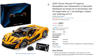 Lego Technic McLaren P1 (42172) voor €289,99 bij Amazon