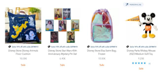 Shopdisney kortingscode voor 10% extra korting op de sale tot 60%