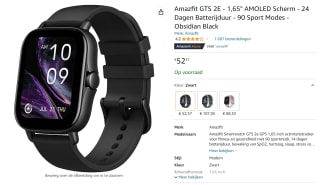 Amazfit Smartwatch GTS 2E - Midnight Black voor €52,90 bij Amazon