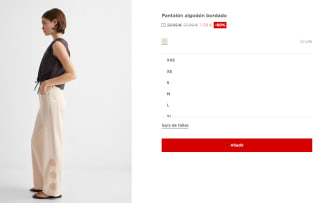 Pantalón de algodón con bordado para Mujer por 11.99€