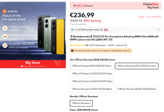 Xiaomi Poco X7 Pro 5G 8GB/256GB voor €236,99 bij Aliexpress