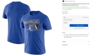 Camiseta para Hombre Dallas Mavericks Men's Jordan Elephant Print por 23.5€